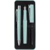 imageFaberCastell Poly Pen Fountain and Ballpoint Pen Gift Set  Pale Iris Fountain Pen Set with Broad Nib amp Smooth Ballpoint Pen Ergonomic Grip Great for Journaling amp Calligraphy 2 CountCaribic Blue