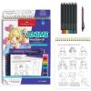 imageFaberCastell Anime Drawing Kit Shojo Edition  StepbyStep Instruction Book with 20 Practice Pages Color Pencil Set amp Drawing Supplies for Kids Easter Basket Stuffers 1 BookShojo Edition