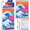 imageFaberCastell Paper Scroll Painting Kit Mount Fuji  Hanging Wall Art with PrePrinted Design ReadytoHang DIY Painting Craft for Kids and Easter Basket Stuffers 1 Scroll 8 Paints1 BrushThe Great Wave