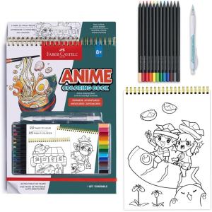 imageFaberCastell Anime Drawing Kit Shojo Edition  StepbyStep Instruction Book with 20 Practice Pages Color Pencil Set amp Drawing Supplies for Kids Easter Basket Stuffers 1 BookJapanese Adventures Edition