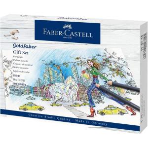 imageFaberCastell Goldfaber Colored Pencil Gift Set Colored Pencils for Adults Includes Colored Pencils Paper and Accessories