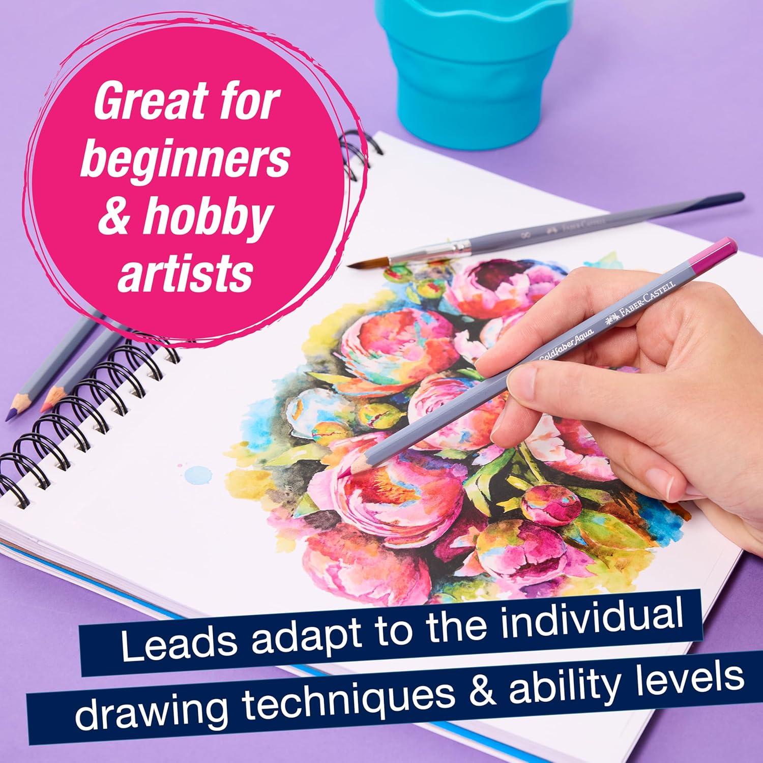 imageFaberCastell Goldfaber Aqua Watercolor Pencils 12 Count PreSharpened Colored Pencil Set for Drawing amp Painting Drawing Supplies amp Artist Gifts