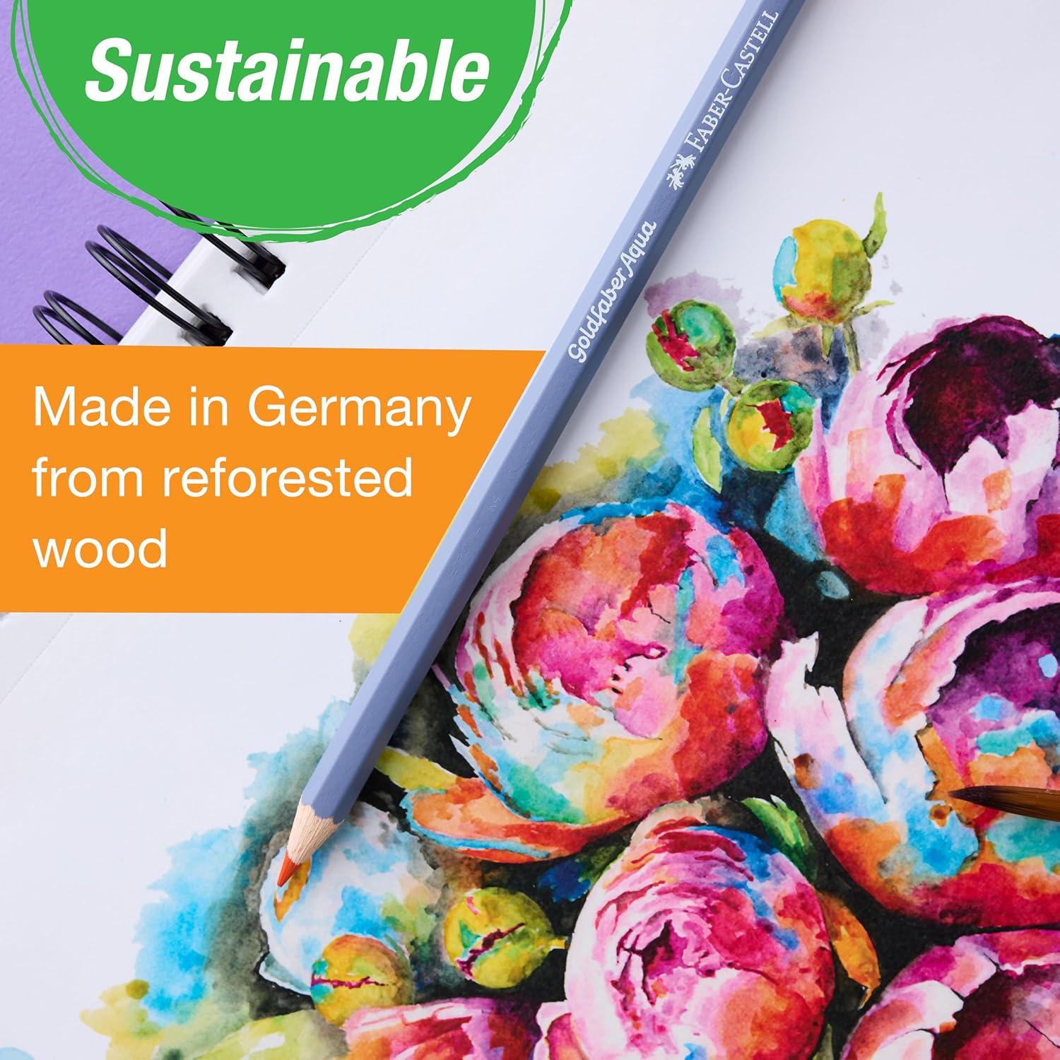 imageFaberCastell Goldfaber Aqua Watercolor Pencils 12 Count PreSharpened Colored Pencil Set for Drawing amp Painting Drawing Supplies amp Artist Gifts