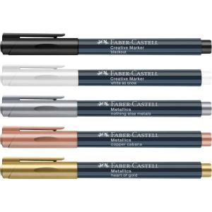 imageFaberCastell Creative Studio Metallics Marker Heart Of GoldNothing Else Metals For Art Craft Drawing Sketching Home School University ColouringColourful