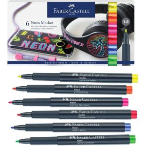 imageFaberCastell Creative Studio Metallics Marker Heart Of GoldNothing Else Metals For Art Craft Drawing Sketching Home School University ColouringNeon